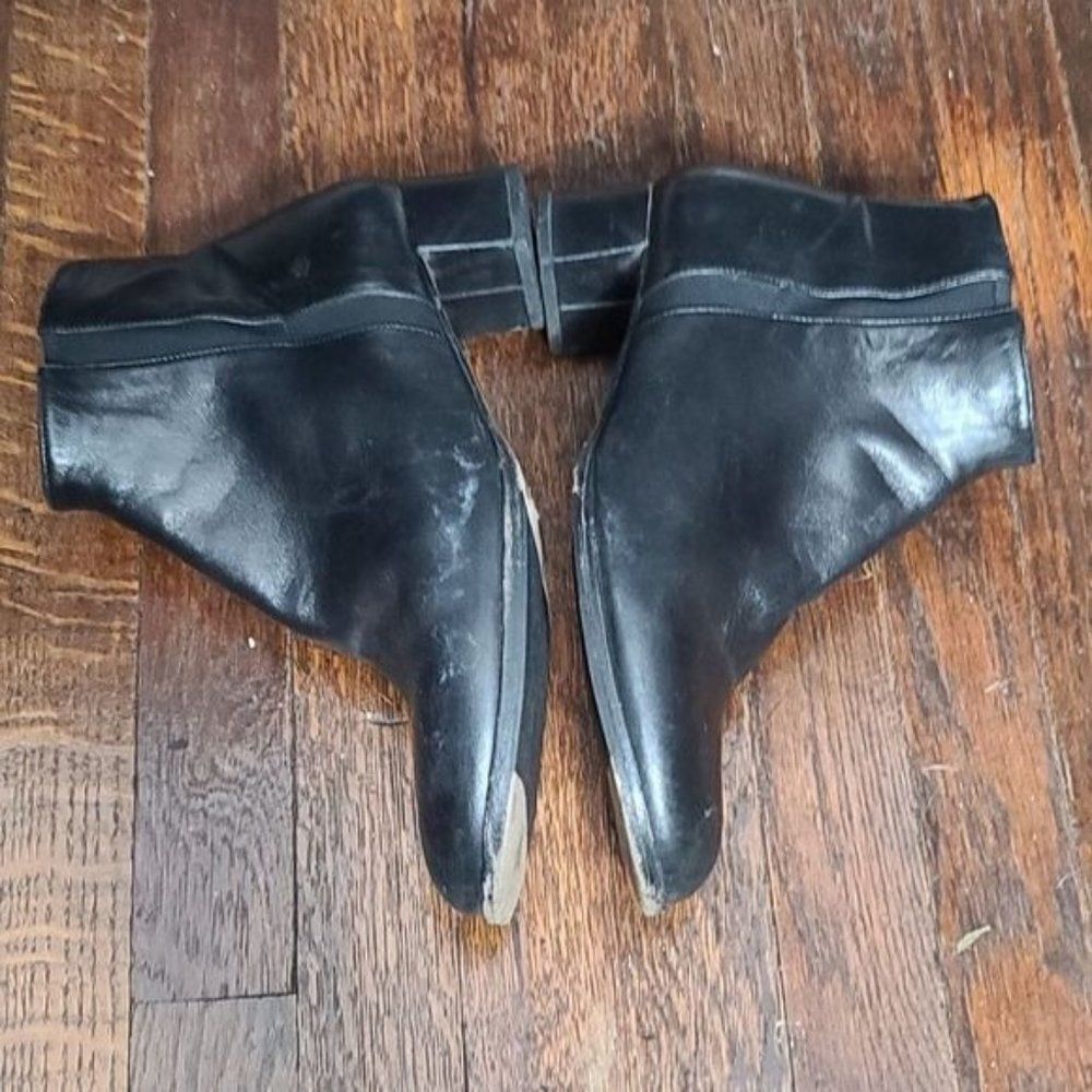 Taryn Rose Black Leather Ankle Boots - Picture 5 of 16